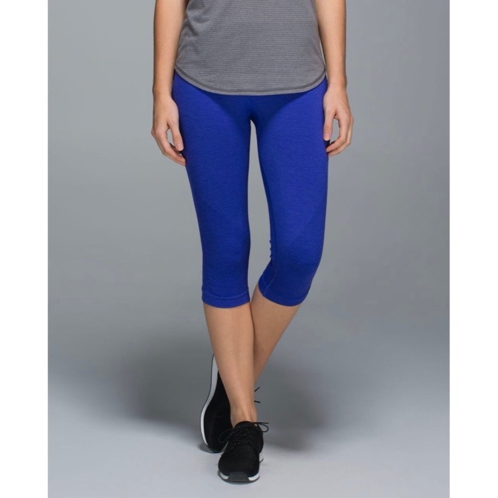 Lululemon In The Flow Ruched Crop Leggings